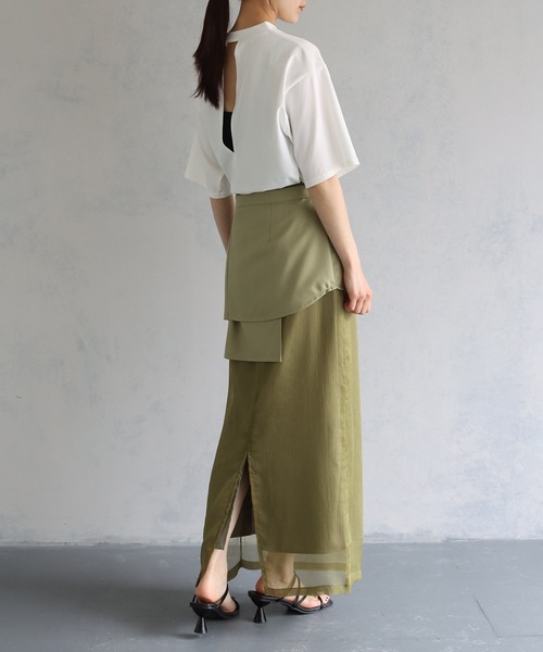 &g'aime（アンジェム）の「【&g’aime】バックオープンカットソー（Tシャツ/カットソー・レディース・チャコールグレー/ブラック/ホワイト・FREE）」の16枚目の写真