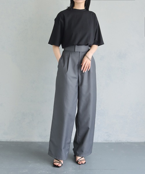 &g'aime（アンジェム）の「【&g’aime】バックオープンカットソー（Tシャツ/カットソー・レディース・チャコールグレー/ブラック/ホワイト・FREE）」の10枚目の写真