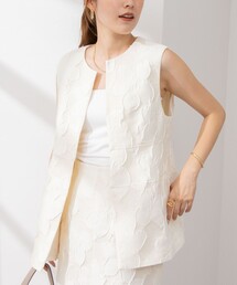 《セットアップ対応》フラワージャガードジレ