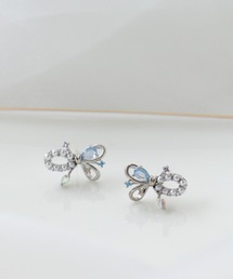 リボンビジュピアス