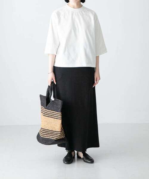 かぐれ（カグレ）の「5分袖ラグランカットソー（Tシャツ/カットソー