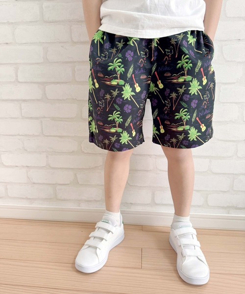 【接触冷感】バナナ柄シャツ& ショートパンツ セール】接触冷感 総柄アロハショートパンツ（その他パンツ