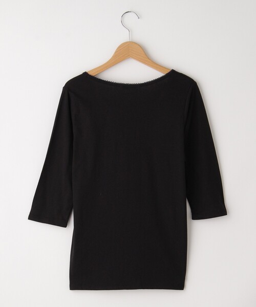 &Bridge(アンドブリッジ)の「POU DOU DOU(プードゥドゥ) 7分袖カットソー(Tシャツ/カットソー・レディース・オフホワイト/グレー/ブラック・02)」の5枚目の写真