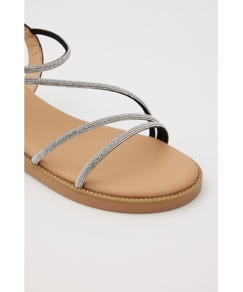 STACCATO(スタッカート)の「プルスコードストラップシャイニーフラット(サンダル・レディース・ベージュ/ブラック・22.5cm/24.5cm/24cm/23.5cm/23cm)」の5枚目の写真