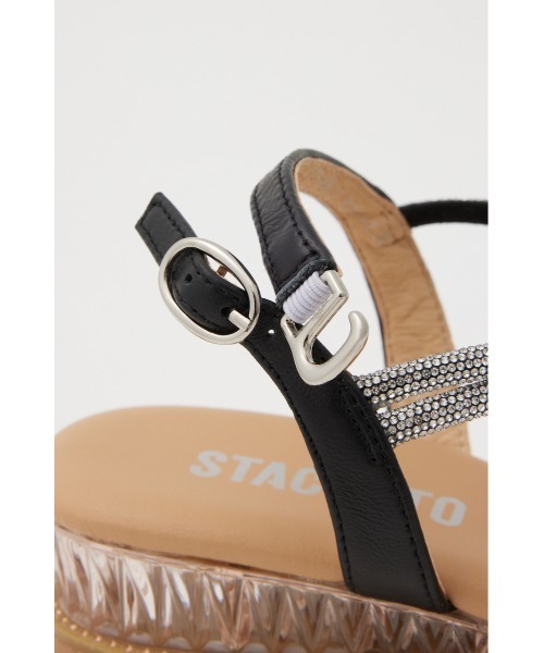 STACCATO(スタッカート)の「プルスコードストラップシャイニーフラット(サンダル・レディース・ベージュ/ブラック・22.5cm/24.5cm/24cm/23.5cm/23cm)」の6枚目の写真