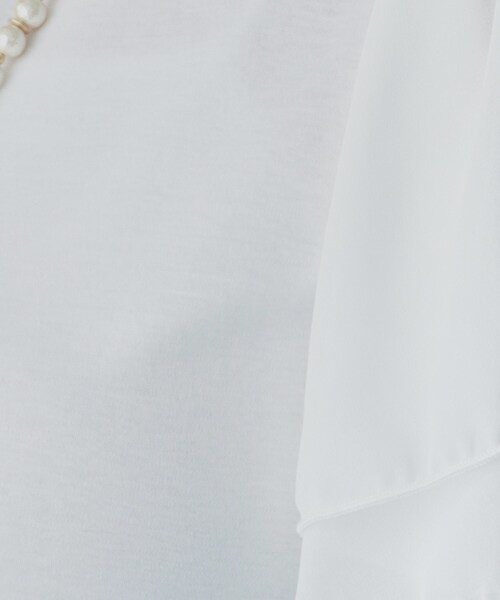 Sunauna(スーナウーナ)の「◆【接触冷感/日本製】シフォンスリーブカットソー(Tシャツ/カットソー・レディース・オフホワイト/ブラック/ブルー系その他/ライトパープル/グリーン系・40/38/36)」の17枚目の写真