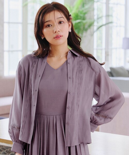 【洗える】はしごレースパフ袖シャツ（シャツ/ブラウス）｜Tiaclasse（ティアクラッセ）