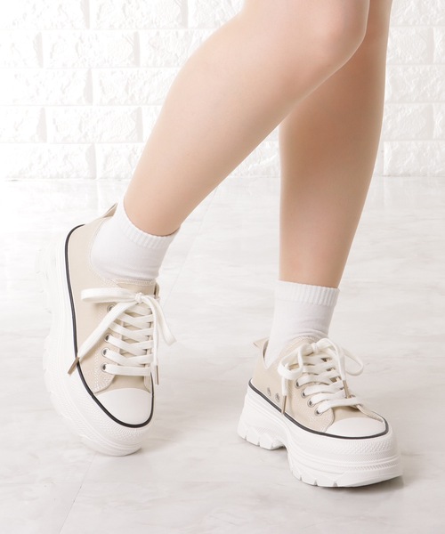 1807*日本未*1807 GOTHIC LACE UP 厚底キャンバススニーカー 1807*日本未*1807 GOTHIC LACE UP 厚底キャンバススニーカー
