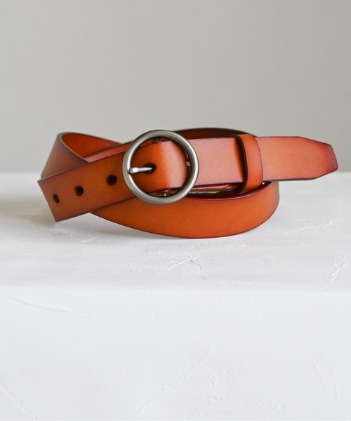 An+u（アンユー）の「スムース サークルバックルベルト（ベルト・レディース・ブラック/ブラウン/ダークブラウン・ONE SIZE）」の3枚目の写真