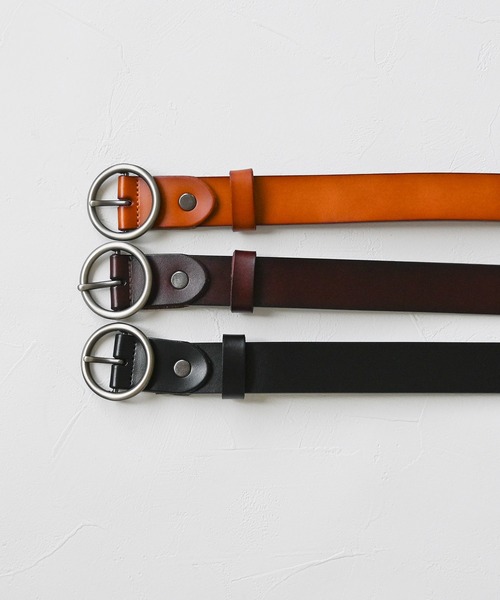 An+u（アンユー）の「スムース サークルバックルベルト（ベルト・レディース・ブラック/ブラウン/ダークブラウン・ONE SIZE）」の6枚目の写真