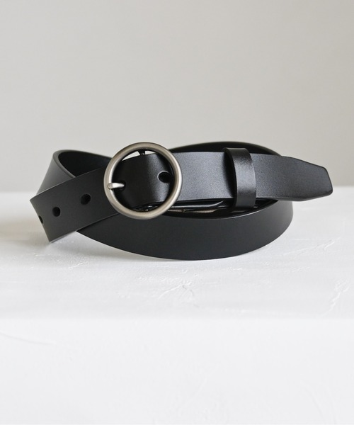 An+u（アンユー）の「スムース サークルバックルベルト（ベルト・レディース・ブラック/ブラウン/ダークブラウン・ONE SIZE）」の4枚目の写真