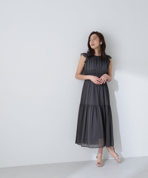 NATURAL BEAUTY BASIC（ナチュラルビューティーベーシック）の「◇楊柳フリルスリーブワンピース（ワンピース・レディース・ベージュ系その他/チャコールグレー/ブラック系その他/オレンジ・SMALL/MEDIUM）」の19枚目の写真