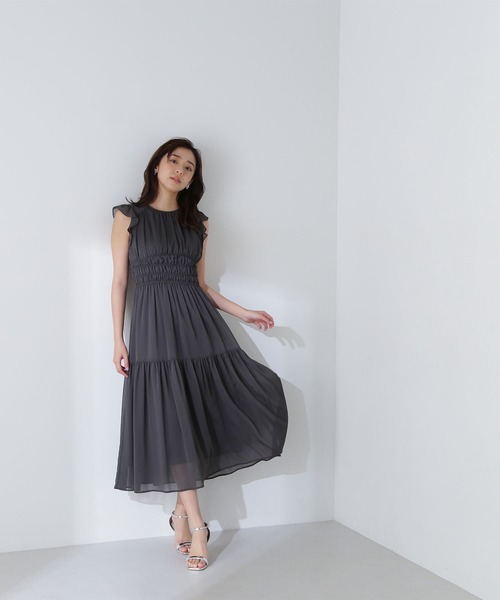 NATURAL BEAUTY BASIC（ナチュラルビューティーベーシック）の「◇楊柳フリルスリーブワンピース（ワンピース・レディース・ベージュ系その他/チャコールグレー/ブラック系その他/オレンジ・SMALL/MEDIUM）」の21枚目の写真