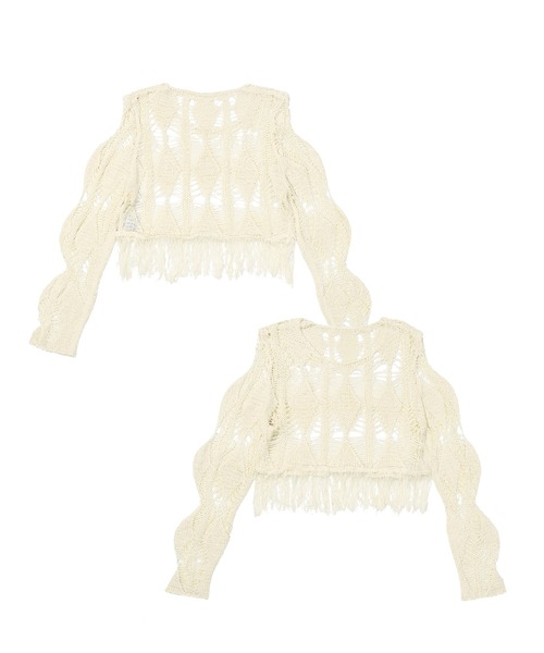 HOOK（フック）の「【HOOK】for girls サマーニット (SS)（Tシャツ/カットソー・レディース・ライトベージュ/ピンク/ブラック・S/L/M）」の3枚目の写真