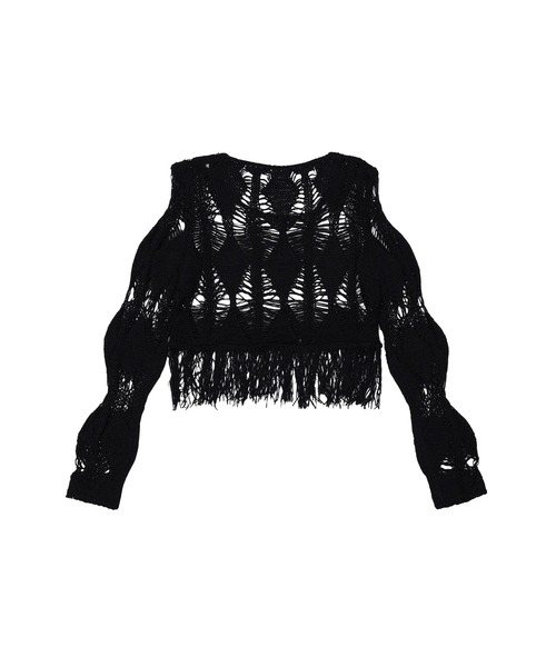 HOOK（フック）の「【HOOK】for girls サマーニット (SS)（Tシャツ/カットソー・レディース・ライトベージュ/ピンク/ブラック・S/L/M）」の5枚目の写真