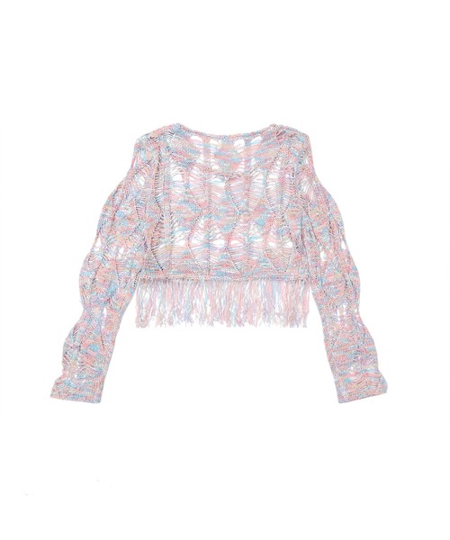 HOOK（フック）の「【HOOK】for girls サマーニット (SS)（Tシャツ/カットソー・レディース・ライトベージュ/ピンク/ブラック・S/L/M）」の10枚目の写真