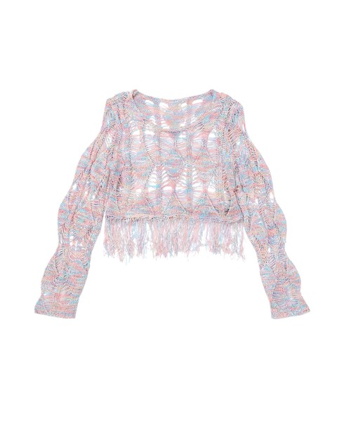 HOOK（フック）の「【HOOK】for girls サマーニット (SS)（Tシャツ/カットソー・レディース・ライトベージュ/ピンク/ブラック・S/L/M）」の9枚目の写真