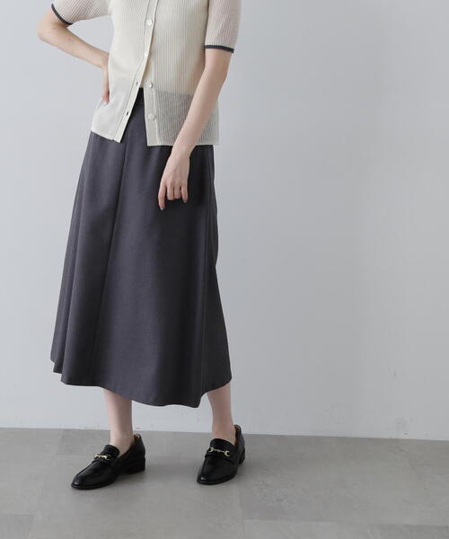 N.（N. Natural Beauty Basic）（エヌエヌナチュラルビューティーベーシック）の「◆ウォッシャブルＡラインスカート（スカート・レディース・ライトベージュ/チャコールグレー・SMALL/MEDIUM）」の8枚目の写真