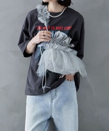 オーガンジー×チュールフリルショルダーバッグ