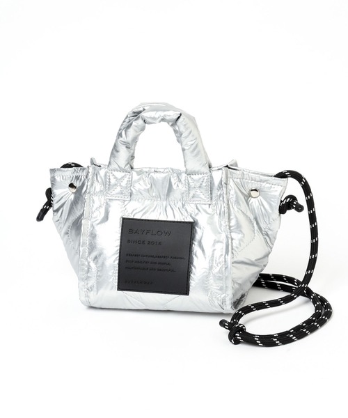 BAYFLOW(ベイフロー)の「キルト変形ミニショルダー(ショルダーバッグ・レディース・コーラルピンク/アイボリー/ブラック/シルバー・FREE)」の8枚目の写真