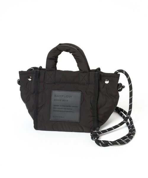 BAYFLOW(ベイフロー)の「キルト変形ミニショルダー(ショルダーバッグ・レディース・コーラルピンク/アイボリー/ブラック/シルバー・FREE)」の9枚目の写真