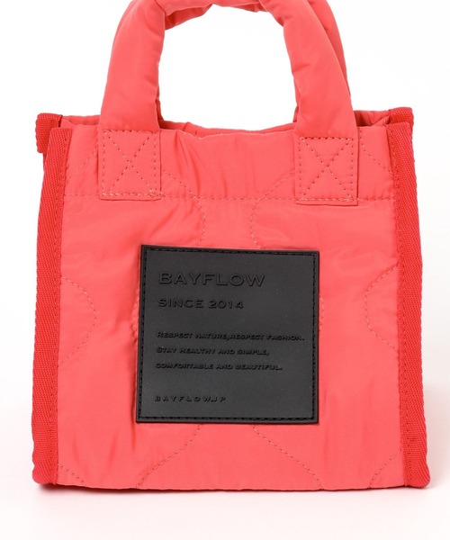 BAYFLOW(ベイフロー)の「キルト変形ミニショルダー(ショルダーバッグ・レディース・コーラルピンク/アイボリー/ブラック/シルバー・FREE)」の18枚目の写真