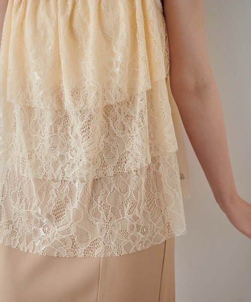fifth（フィフス）の「レースビスチェ（キャミソール・レディース・アイボリー/ブラック/ベビーピンク・M）」の5枚目の写真