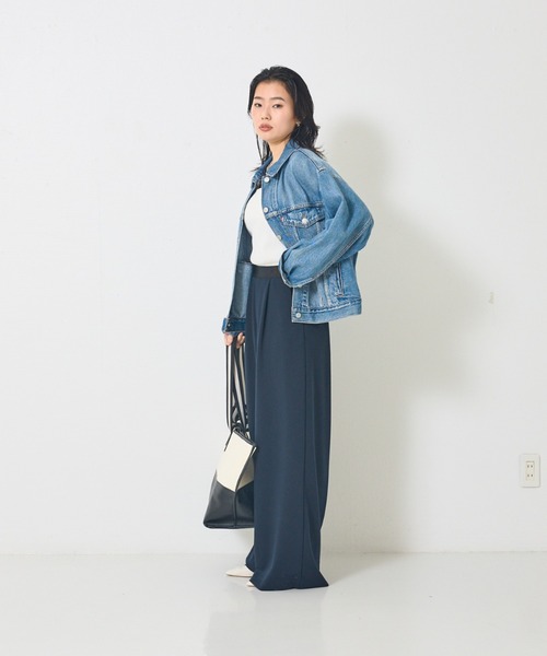 Levi's（リーバイス）の「【追加5】【Levi's/リーバイス】90S トラッカージャケット SOFT AS BUTTER MID/デニムジャケット（デニムジャケット・レディース・ライトブルー/ブラック・フリー）」の12枚目の写真