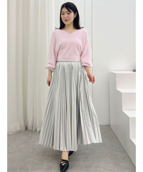 MERCURYDUO（マーキュリーデュオ）の「2WAYミニシャギーコンパクトニット（ニット/セーター・レディース・グレー/アイボリー/ピンク・FREE）」の9枚目の写真