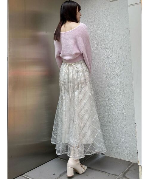 MERCURYDUO（マーキュリーデュオ）の「2WAYミニシャギーコンパクトニット（ニット/セーター・レディース・グレー/アイボリー/ピンク・FREE）」の16枚目の写真