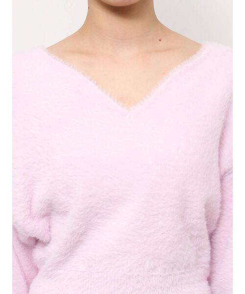 MERCURYDUO（マーキュリーデュオ）の「2WAYミニシャギーコンパクトニット（ニット/セーター・レディース・グレー/アイボリー/ピンク・FREE）」の21枚目の写真