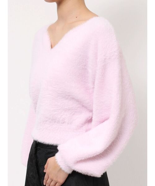 MERCURYDUO（マーキュリーデュオ）の「2WAYミニシャギーコンパクトニット（ニット/セーター・レディース・グレー/アイボリー/ピンク・FREE）」の22枚目の写真