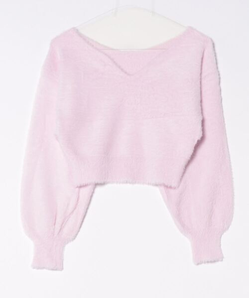 MERCURYDUO（マーキュリーデュオ）の「2WAYミニシャギーコンパクトニット（ニット/セーター・レディース・グレー/アイボリー/ピンク・FREE）」の7枚目の写真