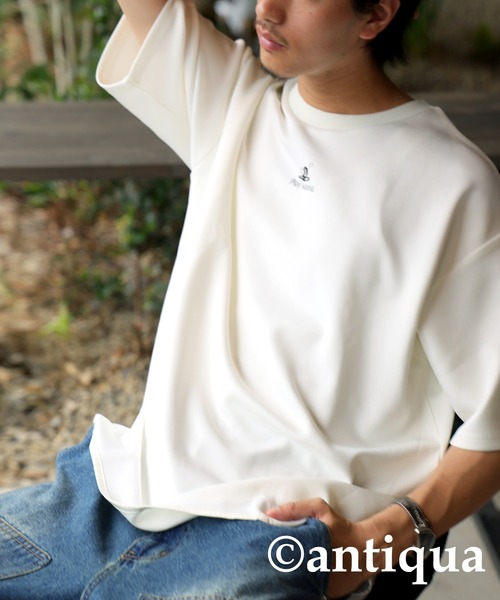 antiqua(アンティカ)の「ロゴプリントTシャツ(Tシャツ/カットソー・レディース・ブラック/ホワイト・P/R)」の8枚目の写真