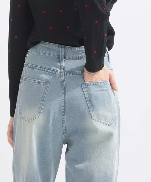 Lo-Fi(ローファイ)の「パール付きダメージデニムパンツ(デニムパンツ・レディース・ブルー・M/S/L)」の15枚目の写真