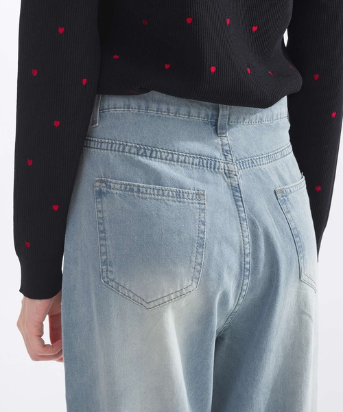 Lo-Fi(ローファイ)の「パール付きダメージデニムパンツ(デニムパンツ・レディース・ブルー・M/S/L)」の13枚目の写真