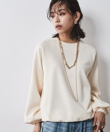 CHIC STYLE | 大きいサイズ ダブルジャージパフスリーブカットソー シックスタイル(Tシャツ/カットソー)