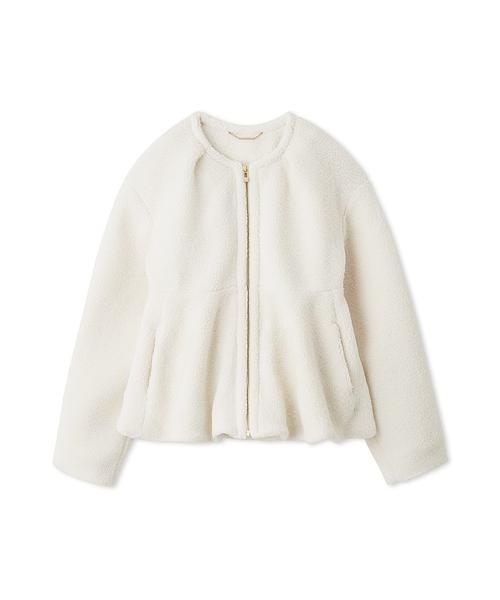 CELFORD(セルフォード)の「ボアペプラムジャケット(その他アウター・レディース・ピンクベージュ/ライトグレー/オフホワイト・FREE)」の18枚目の写真