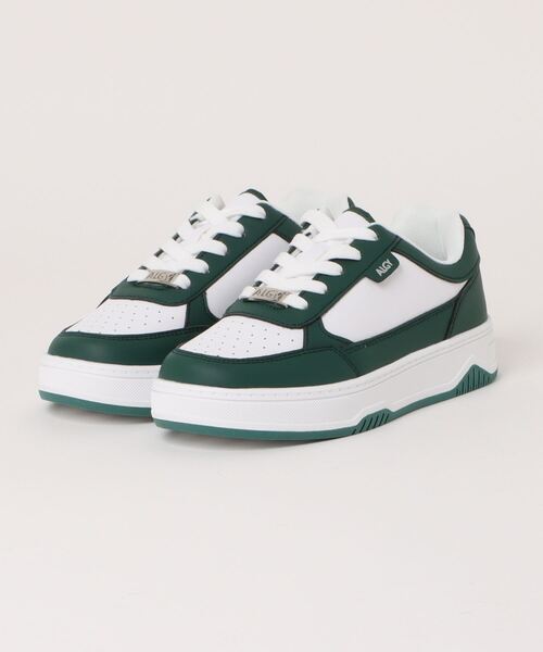 algy（アルジー）の「ALGY / 厚底 ホワイトスニーカー（スニーカー・キッズ・ブラック/ライトブルー/ホワイト/グリーン/ピンク/シルバー/サックスブルー・20.0cm/21.0cm/22.0cm/23.0cm/24.0cm）」の3枚目の写真