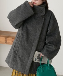 【新品未使用】BONLECILL チャコールグレー スタンドカラーコート BONLECILL（ボンルシール）｜ステンカラーコート一覧 - WEAR