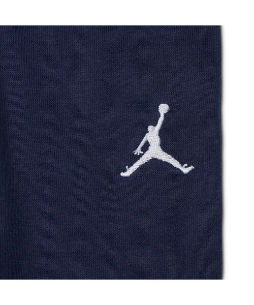 NIKE(ナイキ)の「ジョーダン MJ ブルックリン ベビー ツーピース プリント フレンチ テリー パーカー セットアップ / Jordan MJ Brooklyn Baby (12-24M) 2-Piece Printed French Terry Hoodie Set<80-90cm 展開>(セットアップ・キッズ・ネイビー/ブラック・90/80/85)」の6枚目の写真