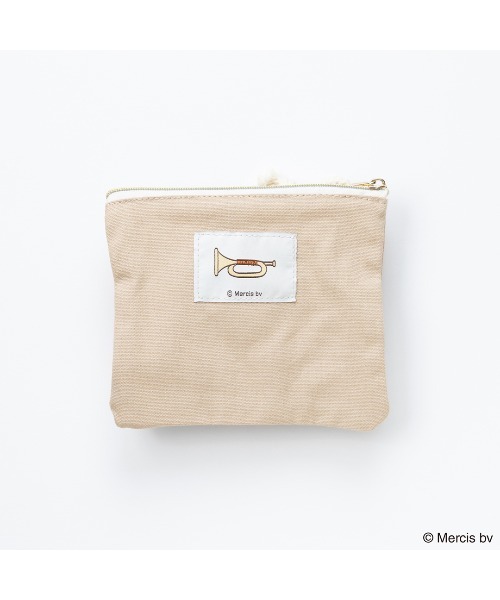 やっち フラットポーチ ポーチ | CHIZURI 刺繍フラットポーチ 全4種 タッセル付