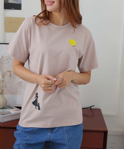 Girly Doll(ガーリードール)の「オリジナルプリントTシャツ(Tシャツ/カットソー・レディース・ピンク/ベージュ/ダークグレー・F)」の19枚目の写真