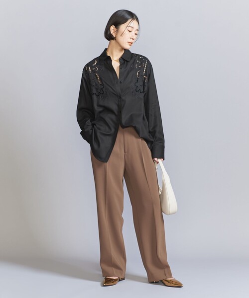 BEAUTY&YOUTH UNITED ARROWS（ビューティーアンドユースユナイテッドアローズ）の「セルロース エンブロイダリー シャツ（シャツ/ブラウス・レディース・オリーブ/ブラック・FREE）」の8枚目の写真