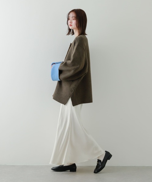 SENSE OF PLACE by URBAN RESEARCH(センスオブプレイスバイアーバンリサーチ)の「バイカラーニットコート(その他アウター・レディース・ブラウン系その他/ベージュ系その他/レッド系その他/パープル系その他・ONE)」の10枚目の写真