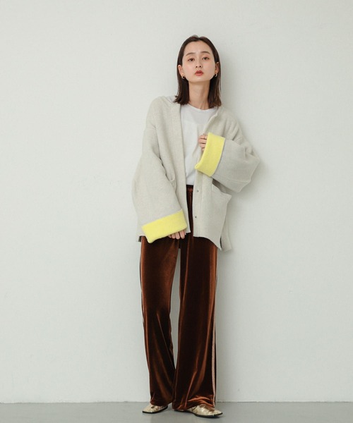 SENSE OF PLACE｜バイカラーニットコート | Rakuten Fashion