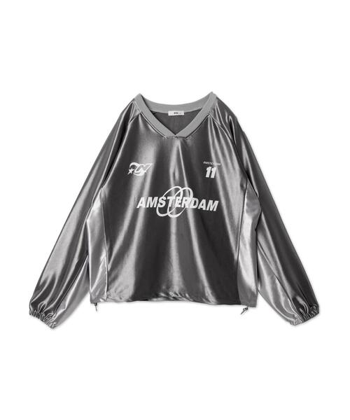 WEGO（ウィゴー）の「WEGO/サテンゲームグラフィックプルオーバー（Tシャツ/カットソー・レディース・ピンク/ネイビー/グレー/ワイン・FREE）」の15枚目の写真