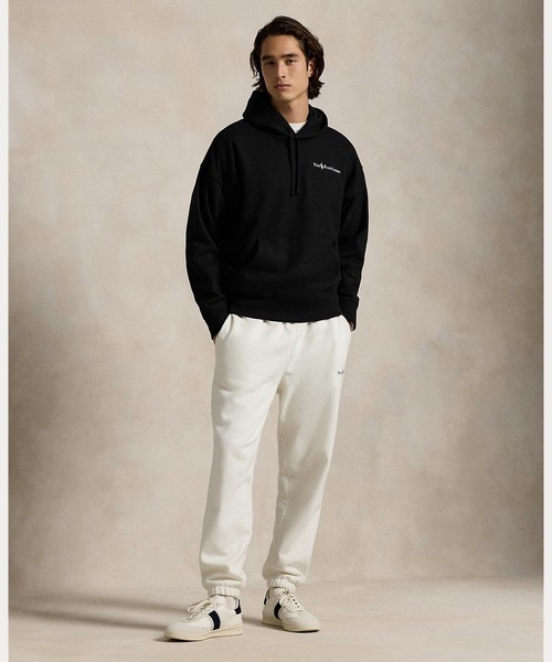 リラックスド フィット ロゴ フリース フーディ（パーカー）｜POLO