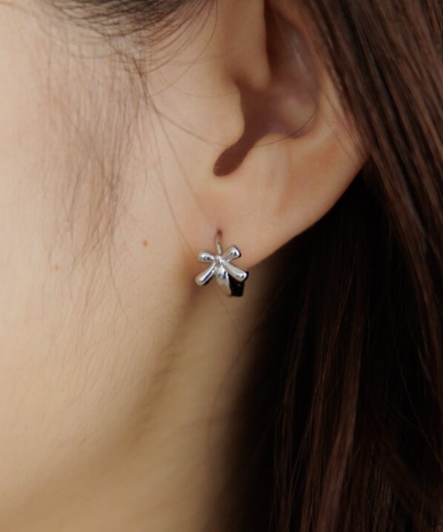 ウィズリボンピアス（ピアス（片耳用））｜flower（フラワー）の