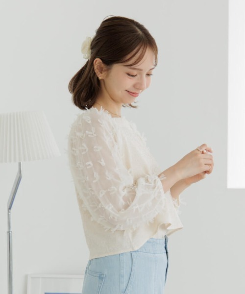flower(フラワー)の「ウィズリボンピアス(ピアス(片耳用)・レディース・ゴールド/シルバー・FREE)」の16枚目の写真